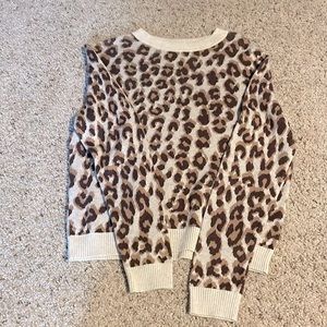 A new day, leopard print sweater. Worn once